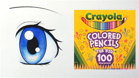 How To Color A Manga Eye With Crayola Colored Pencils Youtube