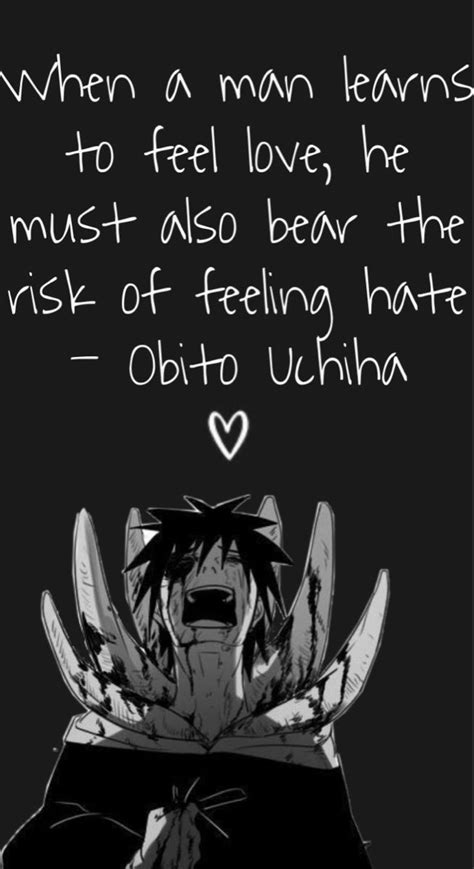 Obito Uchiha Anime Quote Naruto Quotes Anime Quotes Feelings