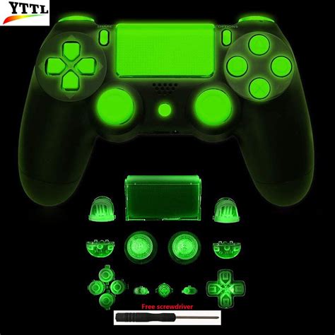 Glow In The Dark Full Buttons For Ps4 Controller Set Trigger Dpad