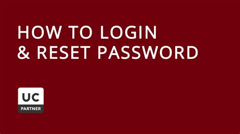 How To Login And Reset Password Youtube