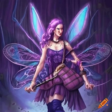 Artwork Of A Female Fairy Bard Playing Bagpipes