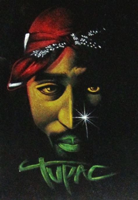 Tupac Shakur 2pac Portrait Original Oil Painting Black Velvet Jm43a