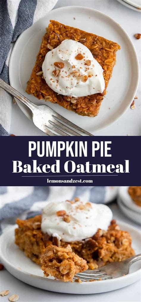 Pumpkin Pie Baked Oatmeal Recipe Baked Pumpkin Oatmeal No Bake