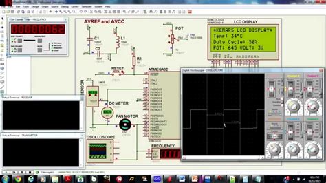 Proteus Isis Simulation Adc Lcd Pwm Usart Youtube