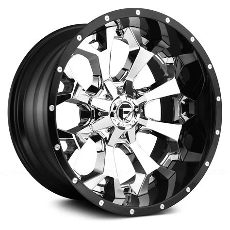 Fuel® Assault 2pc Cast Center Wheels Black With Chrome Face Rims
