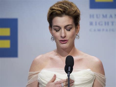 Anne Hathaway Human Right’s Campaign National Dinner Equality Award Daily Telegraph