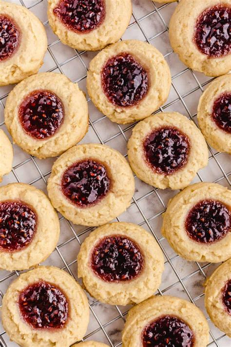 Classic Thumbprint Cookies With Jam Soft Chewy Princess Pinky Girl