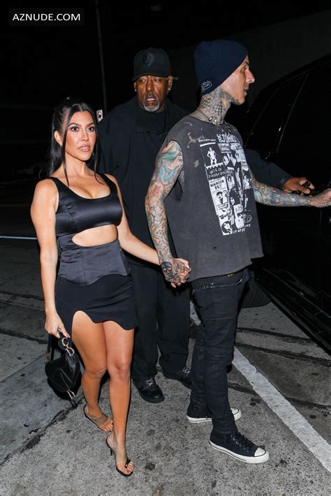 Kourtney Kardashian Sexy Seen With Travis Barker As They Leave Dinner