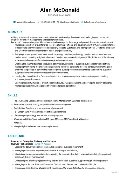 Senior Project Manager Resume Example For 2023 Resume