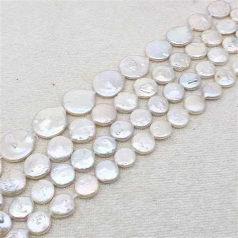 Natural Freshwater Pearl Button Loose Beads 15min Order Is 10we