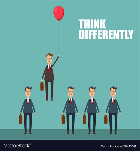 Think Differently In Business Concept Royalty Free Vector