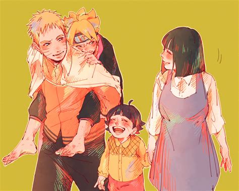 Uzumaki Naruto Hyuuga Hinata Uzumaki Boruto And Uzumaki Himawari