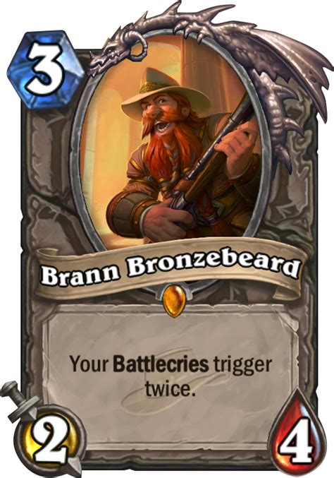 Okay, so the forge o' wills started makin' new earthen. Brann Bronzebeard - Hearthstone Card - Hearthstone Top Decks