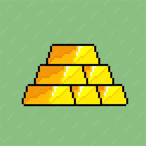 Minecraft Gold Ingot Pixel Art Template
