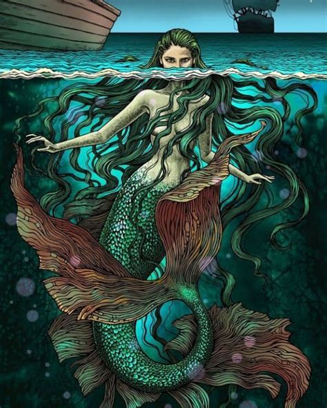 Dark Water Siren Lovely Mermaid I Love This Fantasy Art Mermaid