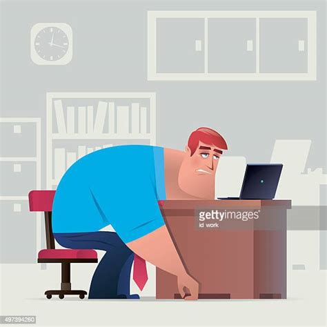 Sad Man Laptop High Res Illustrations Getty Images