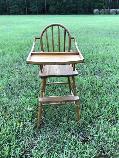 Antique High Chair Vintage Highchair Child Chair Wood High | Etsy