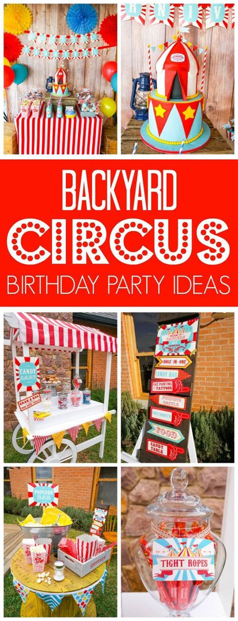 Backyard Carnival Party Fun Birthday Party Circus Birthday Carnival