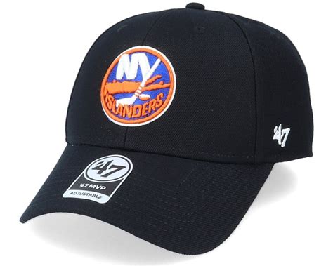 New York Islanders Mvp Logo Blackorange Adjustable 47 Brand Caps