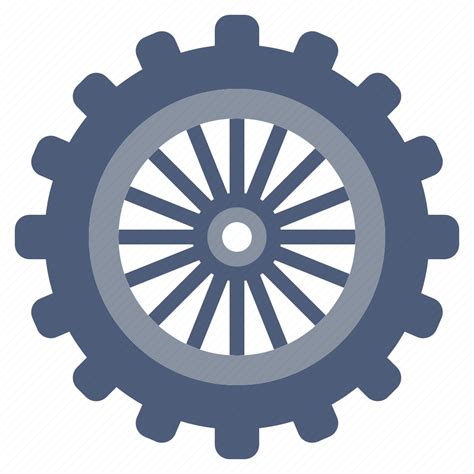 Bicycle Gear Parts Ride Transport Transportation Wheel Icon