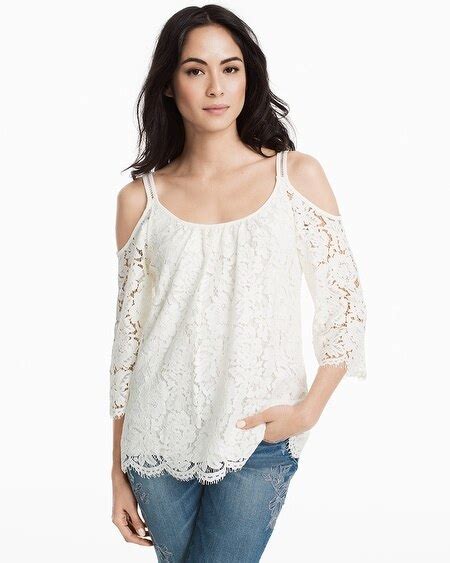 Lace Cold Shoulder Top Whbm