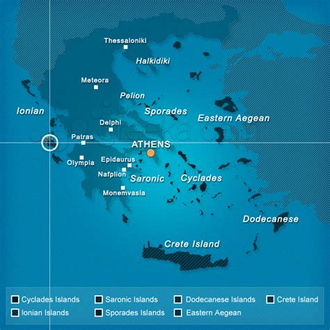 Kefalonia Greece Map World Map Gray