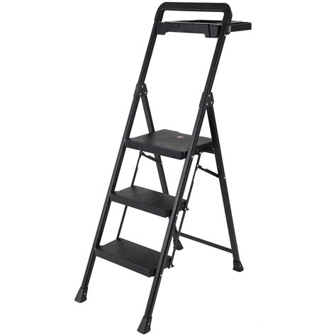 Eyliden 3 Folding Step Ladder Built In Tool Platform Portable Step