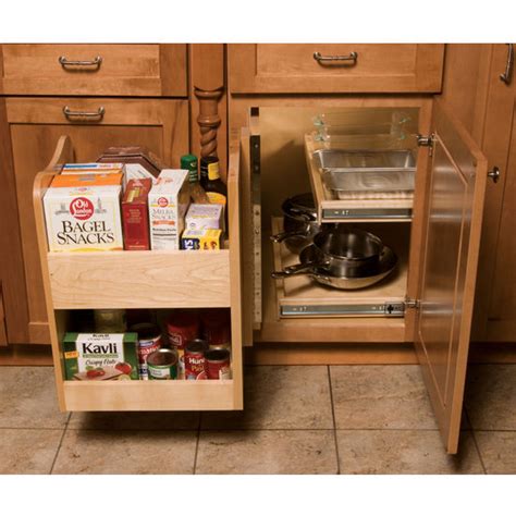Measuring 24.5 h x 19.5 w x 8 d overall, this cabinet arrives with a wall mount included for an easier install. KitchenMate™ Blind Corner Cabinet Organizer by Omega ...