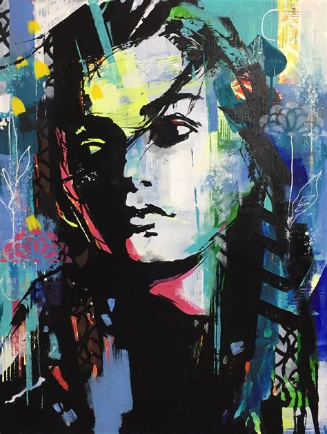 Sexy Original Abstract Painting Modern Woman Face Portrait Etsy