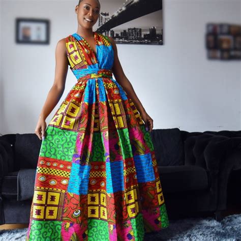 African Print Maxi Dressankara Maxi Dressesprom Etsy
