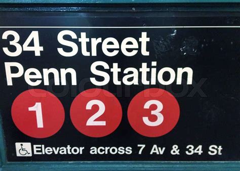 Penn Station Subway Sign New York Stock Image Colourbox