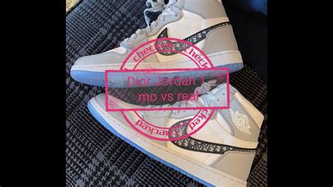 Allegedly limited to 1,000 pairs. Dior Jordan 1 FAKE vs REAL comparison from marinerocean ...