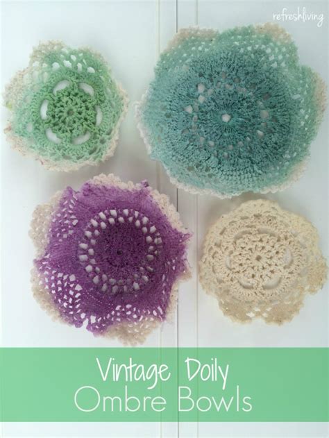 Vintage Doily Ombre Bowls With Images Diy Ts For Mom Doilies