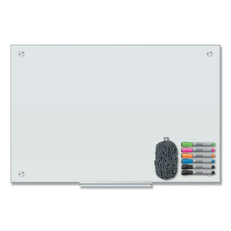U Brands Magnetic Glass Dry Erase Board Value Pack 36 X 24 White 3970u00 01