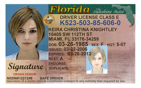 Florida Driver License Font - energyplace