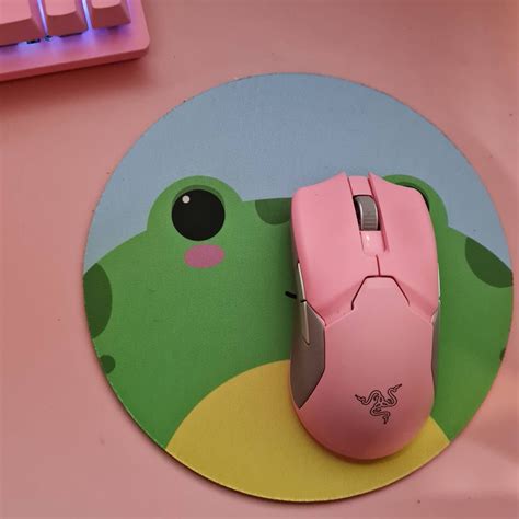 Frog Mouse Pad Cute Frog Mouse Mat Cute Frog Illustrated Etsy
