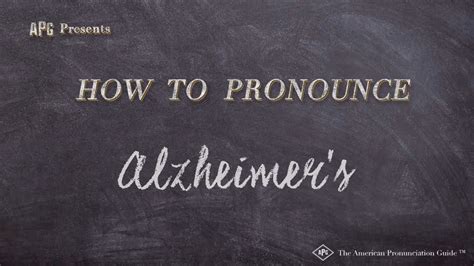 How To Pronounce Alzheimers Real Life Examples Youtube
