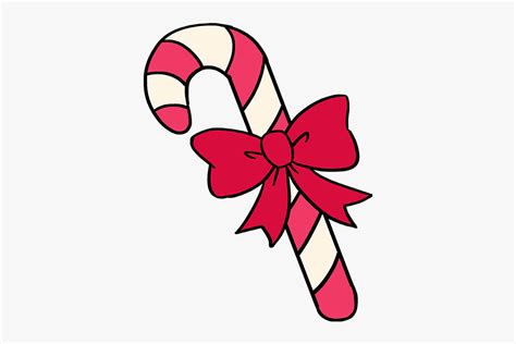 How To Draw A Candy Cane Candy Cane Clipart Simple Easy Candy Cane