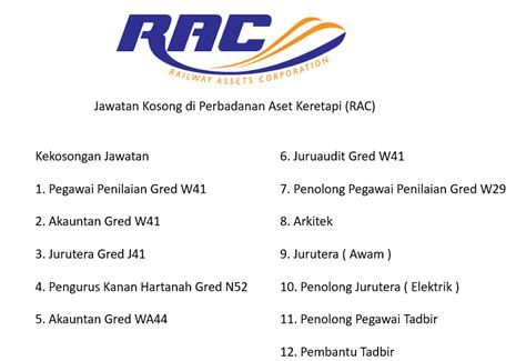 ⭐⭐ syarat kelayakan menjadi pramugari di maskapai penerbangan domestik ⭐⭐. Jawatan Kosong di Perbadanan Aset Keretapi (RAC ...