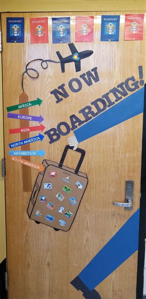 How to decorate classrooms | classroom decorations ideas 2020 they are very much useful. All around the world theme door design. | Travel theme ...