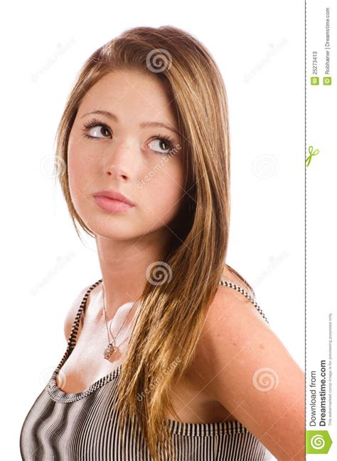 Portrait Of Beautiful Teenage Girl Smiling Stock Photos
