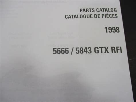 Sea Doo Gtx Parts Diagram Catalog Manual Ebay