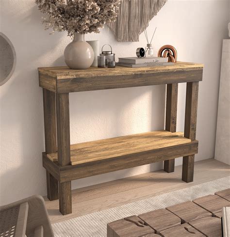 Solid Wood Sofa Table With Drawers Baci Living Room