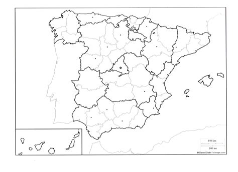 Mapa De Espana En Blanco Conocimiento Del Medio Sexto Hc Tema 4 Mapas