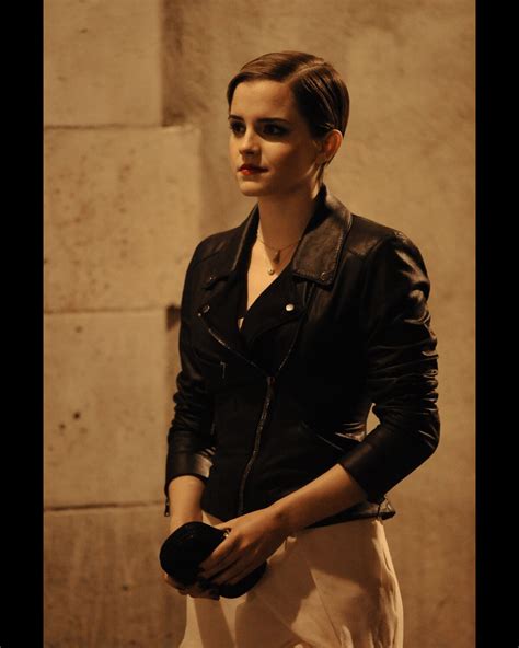Photo Emma Watson sur le tournage d une publicité Lancôme à Paris le