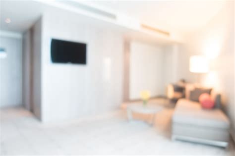 Free Photo Blurred Room With Television And Sofa