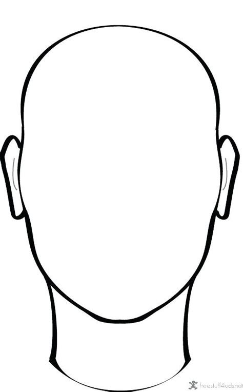 Outline Female Face Template