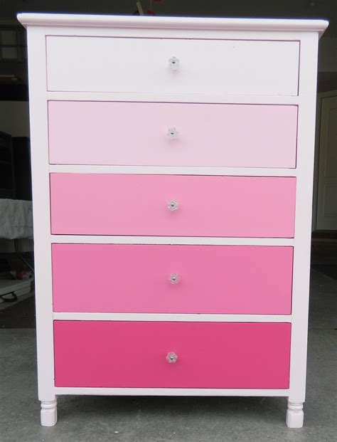 Wonderful free girls bedroom dresser thoughts. Another Dresser Transformation, From Blue to Pink Ombré ...