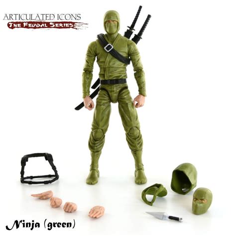 Articulated Icons Green Basic Ninja 6 Inch Action Figure