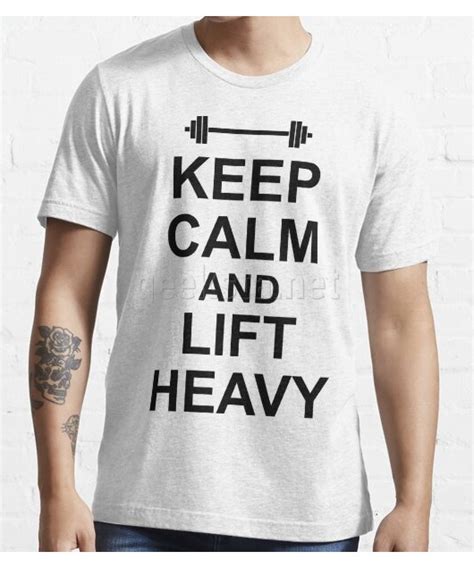 Keep Calm And Lift Heavy Gym Design For Lifters Black On White